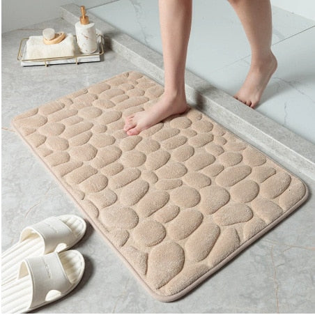 Cobblestone Embossed Bathroom Mat