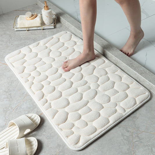 Cobblestone Embossed Bathroom Mat